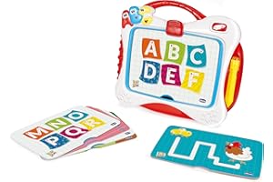 Chicco Lavagna Leggi & Scrivi, Lavagna Cancellabile Bambini con Schermo LCD e Set di Carte, Esercizi di Pre-Scrittura e Disegno Libero, Ispirato al Metodo Montessori, Giochi Educativi 2 Anni - 6 Anni