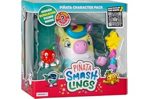 Pinata Smashlings Pinata Articulated Figure Luna Unicorn, Roblox Toys, Ideal Gift, Official Pinata Smashlings Toy, Pink
