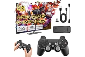 ASTEKID 2025 Upgrade Retro Game Console Stick, Wireless Retro Gaming Console, 21700+ Nostalgia Retro Video Games, Plug & Play TV Game Stick 4K HDMI, Gifts Birthday for Adults and Family (TOP+)