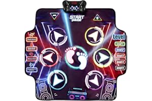 DREAMON Tappetino da Ballo per Bambini, Tappeto Musicale Giochi Bambina 3 4 5 6 7 8 9 10 anni, Regalo Bambino Tappeto Musicale con Bluetooth 7 luci LED 5 Level, Regali Natale Compleanno per Ragazzi Ragazze