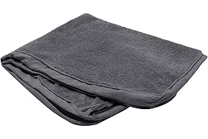 Furhaven Ersatz-Hundebettbezug aus Frottee und Wildleder, maschinenwaschbar, Grau, Größe L