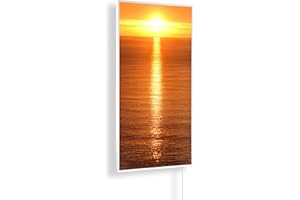 Könighaus 800W Infrarotheizung mit Bild in HD Qualität - inkl. Thermostat - TÜV SÜD + 5 Jahre Garantie - Doppelter Überhitzungsschutz - Infrarot Wandheizung - Motiv: 45. Sonnenuntergang