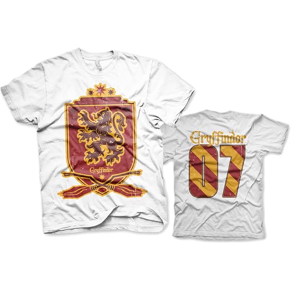Harry Potter Officially Licensed Gryffindor 07 Men's T-Shirt - Black X-Large Hogwarts House Apparel