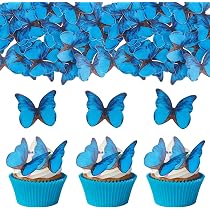 40 Stück Essbare Schmetterlinge Für Torten – Bunt, Verschieden Groß, Aus Essbarem Papier, Für Cupcakes & Kuchen