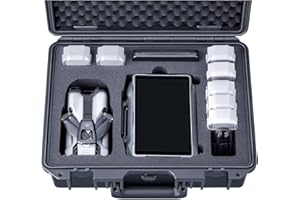 Lykus Titan MM520 Waterproof Hard Case for DJI Mini 5 Pro and DJI RC Pro 2, Support up to 8 Batteries and RC Lanyard [CASE ONLY]