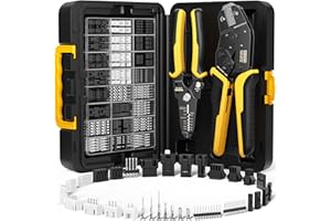 DxCRIMP Pince à Sertir JST, Dupont + KF2510 + JST-XH 2,5mm Connecteur Electronique Sertisseuse, 24 Sortes de Jeux de Connecteurs Dupont, avec Pince à Dénuder et à Sertir, 0,03-0,5mm²,pour Dupont,Molex