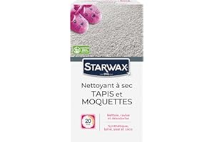 STARWAX – Limpiador en seco para alfombras y moquetas – Limpiar y revivir alfombras y moquetas – para Fibras sintéticas y Naturales – Fabricado en Francia – 500 g – Aproximadamente 20 m²
