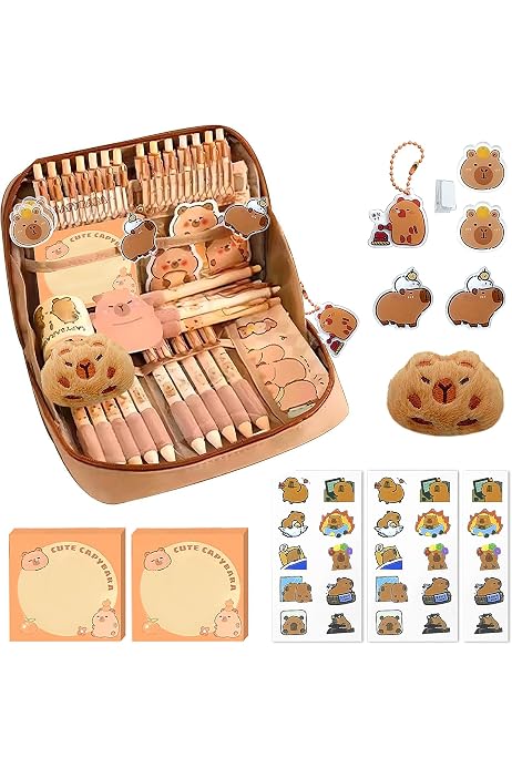 Trousse à Crayons Grande Capacité 3 Compartiments - Style Kawaii Pour Filles, Ados, Bureau | Trousse Organisatrice Oxford - 3