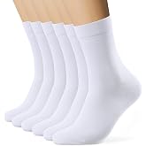 Sports Running Socks for Men and Women - 6 Pairs Thermal in Black and White - Breathable Cotton Soft and Comfortable for Work
