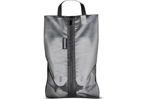 FOYER NUAGE Sacs à Chaussures de Voyage en Maille TPU Résistant à l'Eau Avec Fermeture Éclair - Essentiels pour Homme et Femme, Noir, 1 Set