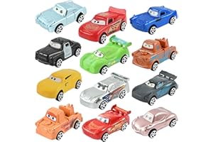SOLPURE Cars Giocattoli, 12 Pezzi Mini Macchinine per Bambini, Cars Toys Giocattoli, Auto Giocattolo Mini, Giocattolo Auto da Corsa, Giocattolo di Regalo Giocattoli per Bambini