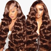 Laritaiya HD Lace Front Perücke – Tiefwelle, 61cm, 180% Dichte, Aus Brasilianischem Echthaar