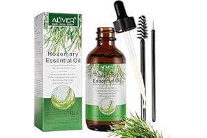 REBODUM Rosemary Essential Oil, Rosemary Oil for Hair Growth Skin Care Organic Rosemary Hair Oil Hair Loss Treatment Rid of Dry Hair 2.02 fl oz