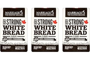 QOOQ Marriages, 100% Canadian, Very Strong White Bread Flour, 1.5kg (Pack of 3)