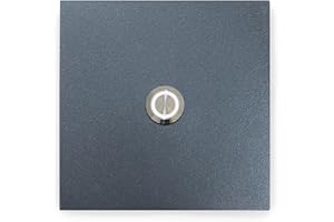 KTC-Home Premium Doorbell Anthracite – LED Push Button White – Size: 11 x 11 cm – RAL 7016 – UV and Weather Resistant – Powder Coated