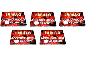 FACCO FIAMMA 5 CONFEZIONI DA 48 CUBETTI ACCENDIFUOCO STUFA BARBECUE TIPO DIAVO.LINA