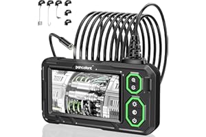 Industrial Endoscope Inspection Camera, Pancellent 4.3" IPS Borescope Sewer with 1920P Handheld IP67 Waterproof Snake Camera with 8 LED Lights 5M/16.5FT Semi-Rigid Cable