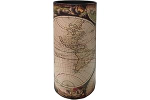 Rebecca Mobili Paragüero Decorativo, Soporte para Bastón, Canvas MDF, Estilo Vintage, Coloreado, Redondo, Idea de Regalo - Medidas: 50x20x20 (AxANxFON) - Art. RE6475