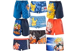 Characters Cartoons Manga Videogame Anime - Bambino Ragazzo - Costume da Bagno Slip Parigamba Boxer Mare Piscina - Primavera Estate - Licenza Ufficiale