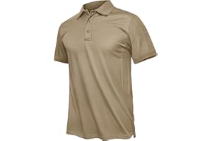 TACVASEN Men's Breathable Golf Polo Shirt Quick Dry Short Sleeve Casual Work Polo T-Shirt