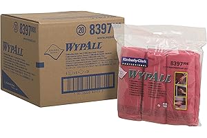 Wypall 8397 Panni in Microfibra, 1 confezione X 6 Panni, Rosso