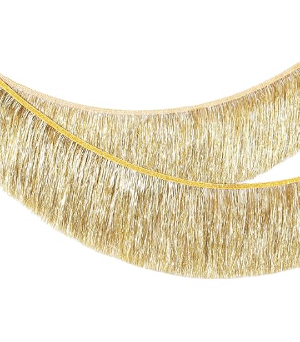 XIANGLONGY 3 Pièces Rideau Frange Or 1m X 2m - Rideau Métallique Brillant Décoration Fête Anniversaire Mariage