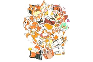 SetProducts Top Pegatinas! Juego de 50 Pegatinas de Perro Corgi Vinilos - No Vulgares - Perro Divertido - Personalización Portátil, Auto, Moto, Laptop, Mac, Pc