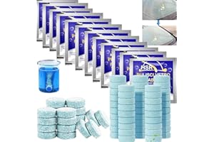 BAOSROY Lave Glace Concentré Pastille,50pc Pastille Lave Glace Voiture,Nettoyant Pare Brise,Pastille Lave Glace pour Pare-Brise,Effervescent Voiture,Lave Glace Voiture,Verre de Pare-Brise Nettoyage Détergent