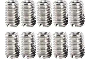 HYUDUO 10pcs Thread Repair Insert 303 Stainless Steel External Thread Adapter Nut for Automotive, Aviation, and Industrial Equipment Repair