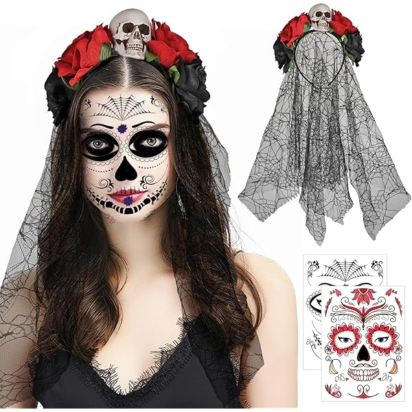 LUISAS Les Décorations D'Halloween Comprennent 1 Paire De Bas Squelettes Pour Adultes, 1 Paire De Gants Sans Doigts, 24 Faux Ongles Pour Femmes, Pour Une Soirée Costumée à Thème