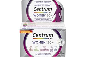 CENTRUM – Multivitamines Femme 50+ - Vitalité, Immunité, Capital Osseux, Équilibre Hormonal -13 Vitamines & 11 Minéraux - 30 Comprimés