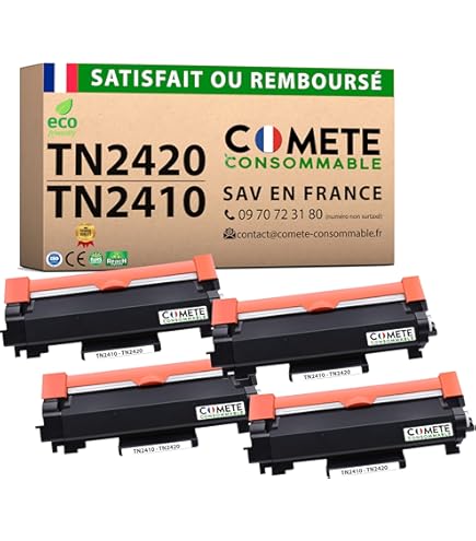 Kit Tambour+Toner Compatibles Avec Brother TN2420, DR2400 Pour Brother Dcp L2530dw Dcp L2537dw T3azur