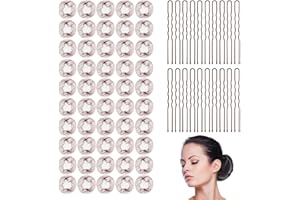 DYZOXA 70 PCS Brown Invisible Hair Bun Net Hair Nets for Buns Hair Nets for Women Ballet Hair Net Ballet Bun Nets Invisible Hair Nets and U Shaped Hair Pins Set for Girls Dancers Women (Brown)