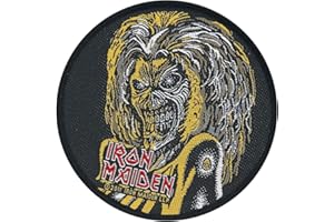 Iron Maiden Killers Eddie Face Official New Black Circular Iron On Patch