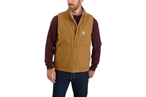 Carhartt Gilet Mock-Neck con Fodera in Tessuto Sherpa, Loose Fit Capispalla di Lavoro Uomo