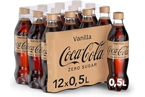 Coca-Cola Zero Sugar Vanilla - prickelndes, koffeinhaltiges Getränk mit originalem Vanillegeschmack - ohne Zucker - in prakti