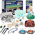 6-in-1 Science Experiments Kits for Kids Age 4-14, STEM Geology Educational Toys Gifts for Boys Girls, Mega Gemstone Fossil Dig Kit, Volcano Eruption, Open Geodes, Crystal Growing Kit