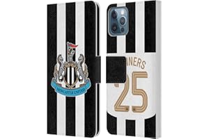 Head Case Designs Officially Licensed Newcastle United Football Club Home Kit 2025 Cup Winners Leather Wallet Case Compatible With Apple iPhone 12 / iPhone 12 Pro