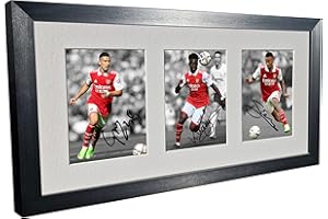 KITBAGS & LOCKERS 2022/23 Arsenal - Bukayo Saka - Gabriel Martinelli - Gabriel Jezus podpisany autografem zdjęcie zdjęcie ramka na zdjęcia piłka nożna plakat prezent
