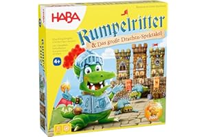 HABA SALES GMBH & CO. KG HABA Rumpelritter & Das große Drachen-Spektakel – Neu aufgelegter Spielklassiker mit beeindruckendem 3D-Turmaufbau – Für Kinder ab 4 Jahren – 2011721001
