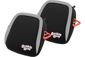 BubbleBum Rehausseur Siège Auto de Voyage Gonflable - Groupe 2/3 - Compact, Confortable, Pliable, Portable et Pratique - Parfait pour les Vacances, le Covoiturage et 3 à L’Arrière (Pack de Deux Noirs)