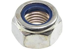 AERZETIX - Förpackning med 15 sexkantiga låsmuttrar M12x1.5 mm med fin gänga - i förzinkat stål - silverfärg - montering allm