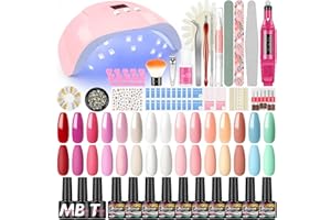‎COSCELIA COSCELIA UV Nagellack Set mit 36W UV Lampe für Gelnägel und Nagelfräser, 15 Farben Nagelset mit Base Top Coat Gel UV, Matte Überlack, Nägel Selber Machen Set für Anfänger