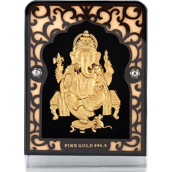 BHAGWATIJEWELS 24KT Gold Laxmiji Stand | Divine Home Decor