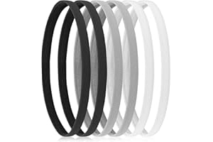 ASTER 4/6 Stück Dicke Anti-Rutsch Elastische Sport Stirnbänder Elastische Silikon Grip Übung Haar und Schweißbänder für Yoga