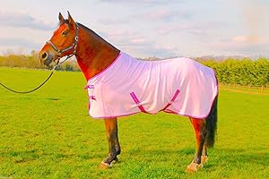 Cwell Equine NEW HORSE COB PONY PINK SHOW TRAVEL FLEECE RUG stable cooler choice of Sizes
