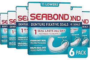 SEA-BOND Seabond Lot de 6 joints de fixation pour prothèses dentaires – Original – 15 bas