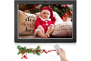 GJCrafts Cadre Photo numérique 8 Pouces IPS Cadre Photo électronique Photo/Musique/Vidéo Player/Calendrier/Alarme USB ou Cart
