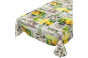 ‎ANRO ANRO Tischdecke Wachstuch abwaschbar Wachstuchtischdecke Wachstischdecke Frühlingsmotiv Blumen Photoprint 180x140cm