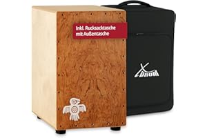 XDrum Cajon Peruana Hard Wood (table d’impact de 3 mm, corps en bouleau de 9 mm, hauteur 48 cm, sac à dos inclus)